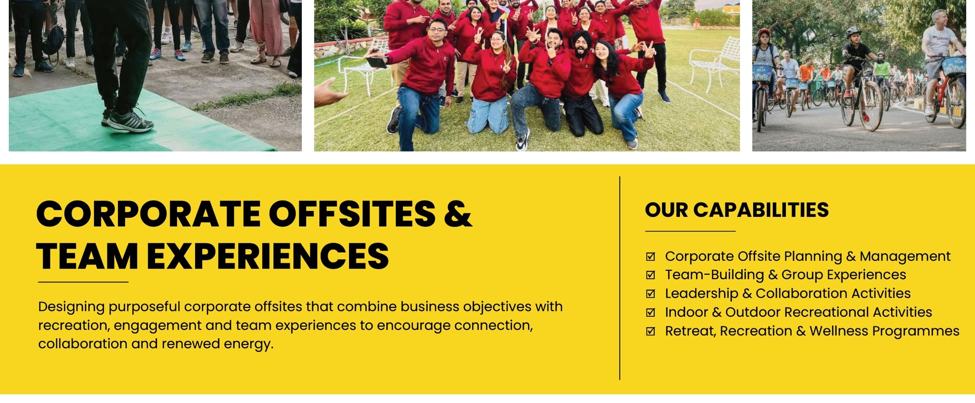 Corporate Offsites & Team Experiences
