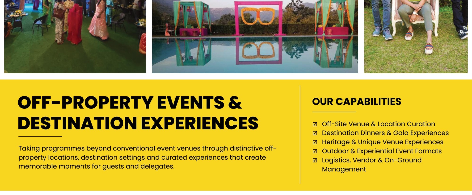 Off-Property Events & Destination Experiences
